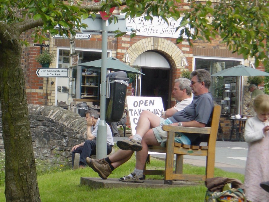 Two grumpy old men at Clun